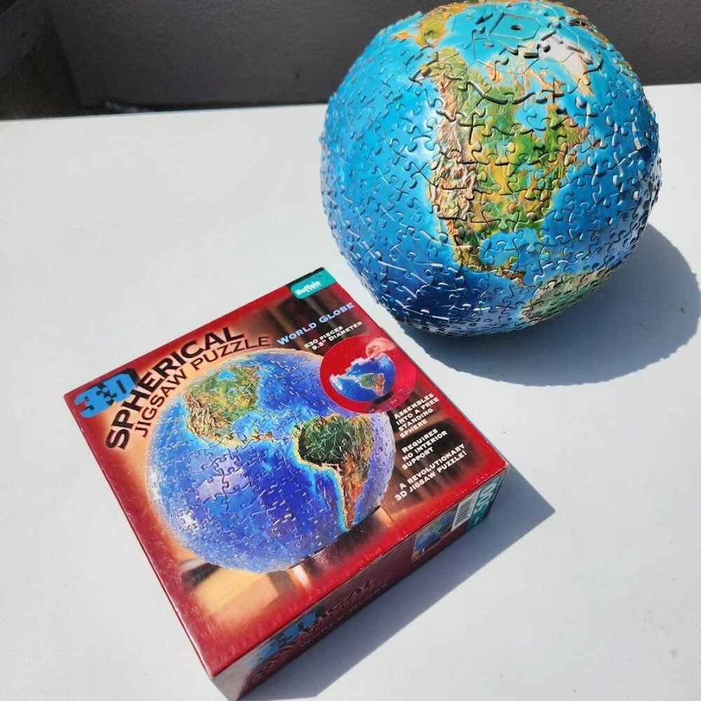 3D Spherical Puzzle World Globe 9.5